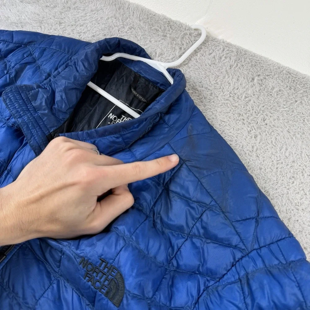 North Face Thermoball Eco Puffer Jacket Men's Size XXL Blue Full Zip Lightweight